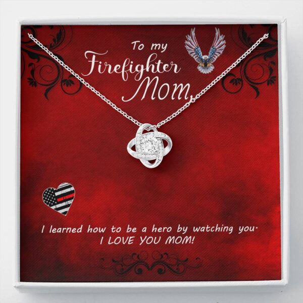 To My Firefighter Mom | I Love You Necklace