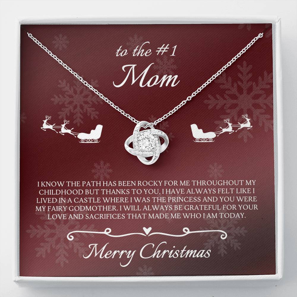 Mother Of The Bride Love Knot Pendant Gift Necklace From Daughter - We