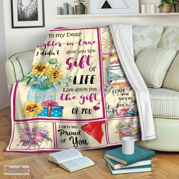 To My Daughter In Law Fleece Blanket Sherpa Blanket