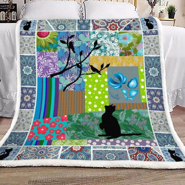 Cat Fleece Blanket Sherpa Blanket
