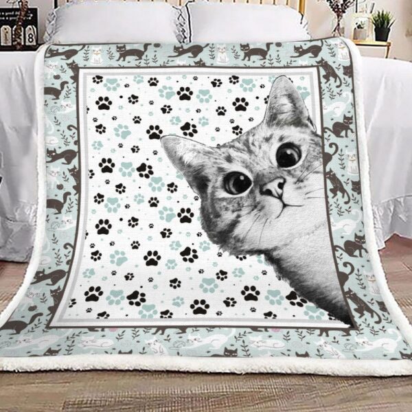 Cat Fleece Blanket Sherpa Blanket