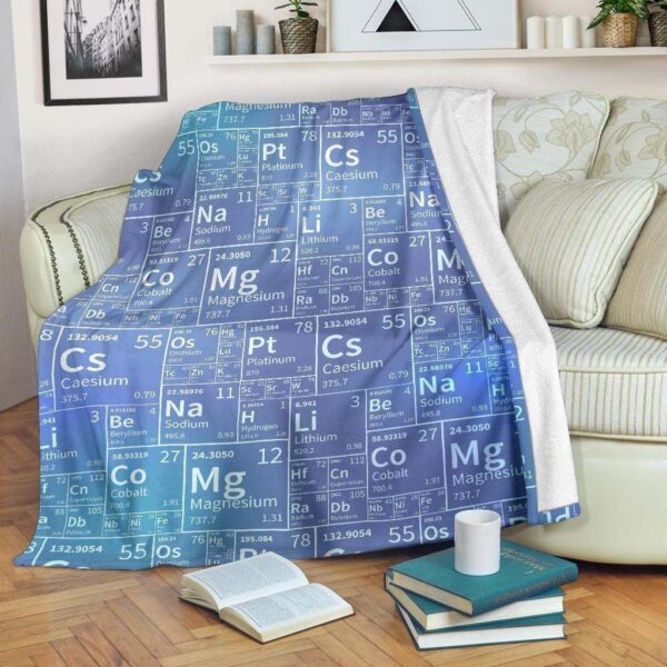 Periodic Table Science Fleece Blanket Sherpa Blanket