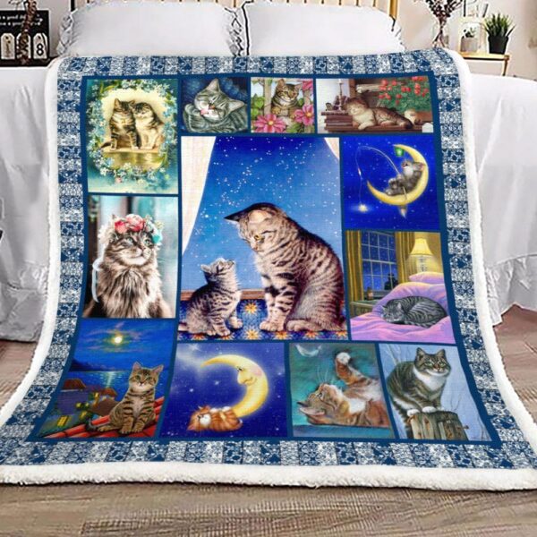 Cat Fleece Blanket Sherpa Blanket