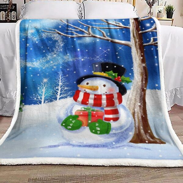 Snowman Town Fleece Blanket Sherpa Blanket