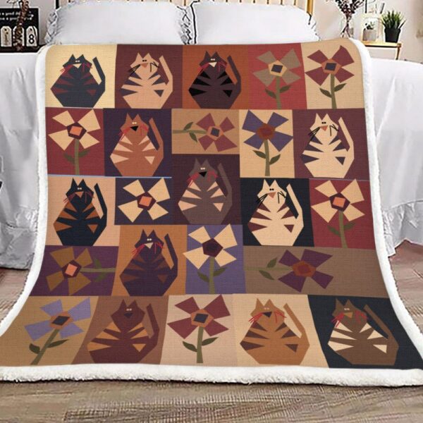 Cat Fleece Blanket Sherpa Blanket