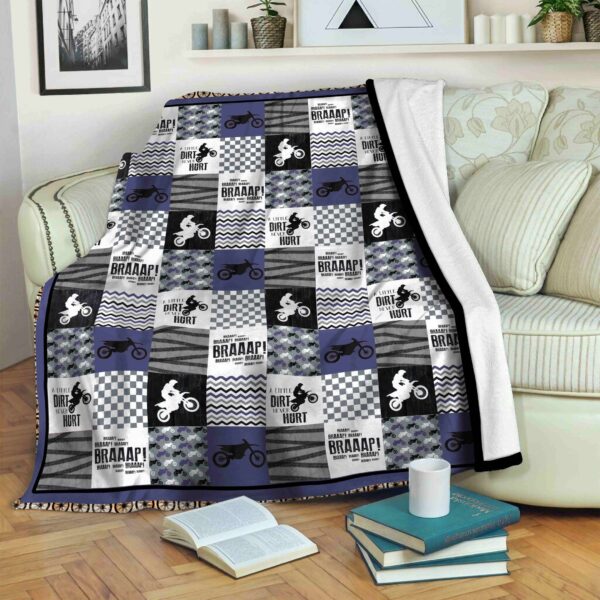 Motocross Fleece Blanket Sherpa Blanket