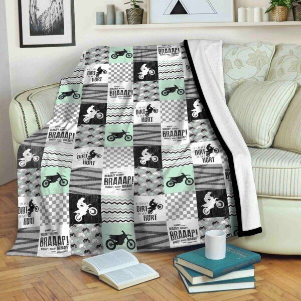 Motocross Fleece Blanket Sherpa Blanket