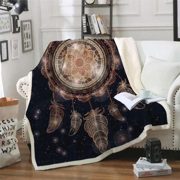 Galaxy Dreamcatcher Fleece Blanket Sherpa Blanket