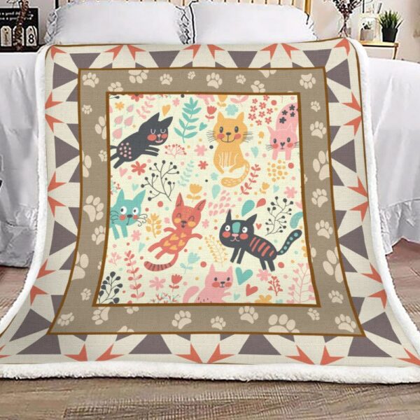Cat Fleece Blanket Sherpa Blanket
