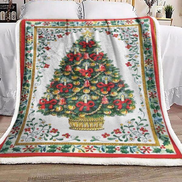 Christmas Tree Fleece Blanket Sherpa Blanket