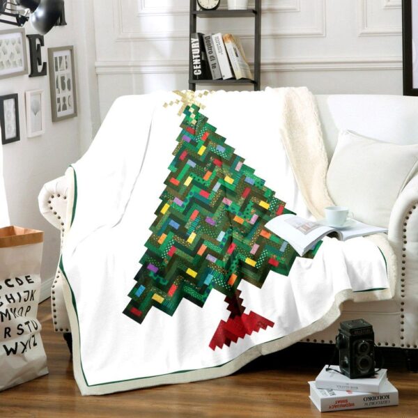 Christmas Tree Fleece Blanket Sherpa Blanket