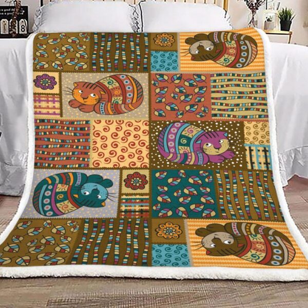Cat Fleece Blanket Sherpa Blanket