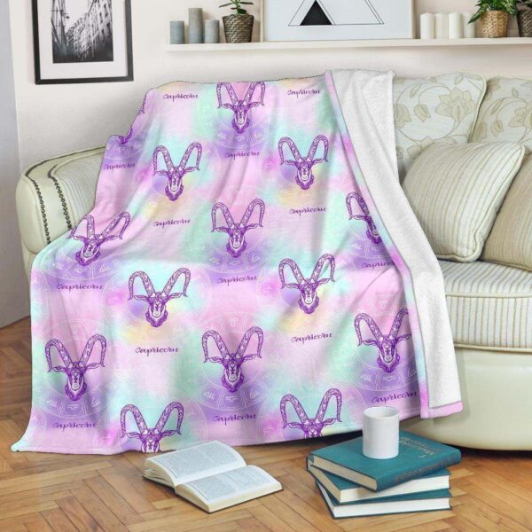 Capricorn Zodiac Pattern Fleece Blanket Sherpa Blanket