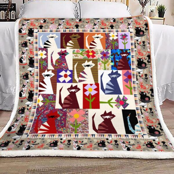 Cat Fleece Blanket Sherpa Blanket