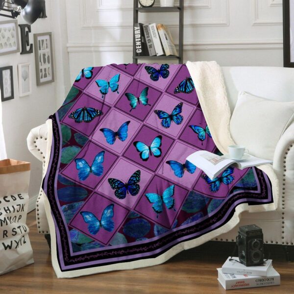 Butterfly Fleece Blanket Sherpa Blanket