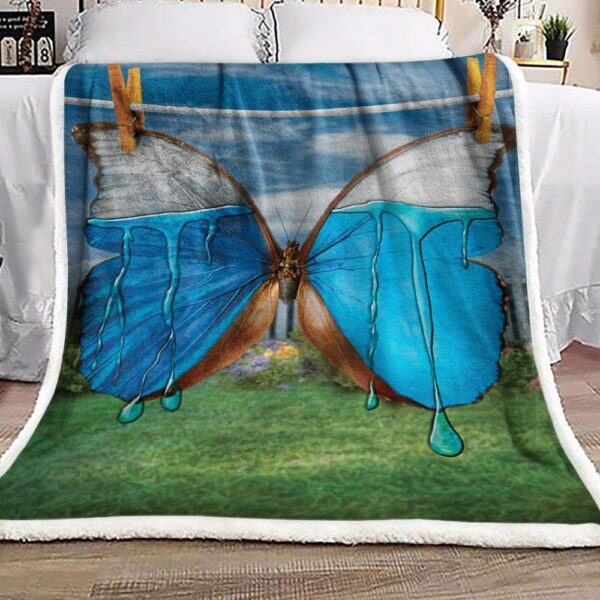 Butterfly Fleece Blanket Sherpa Blanket