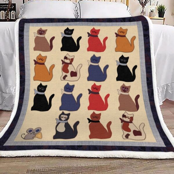 Cat Fleece Blanket Sherpa Blanket