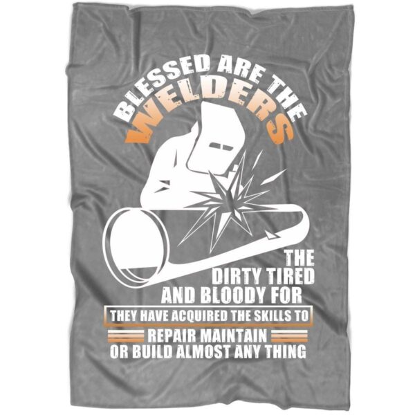 Blessed Are The Welders Fleece Blanket Sherpa Blanket