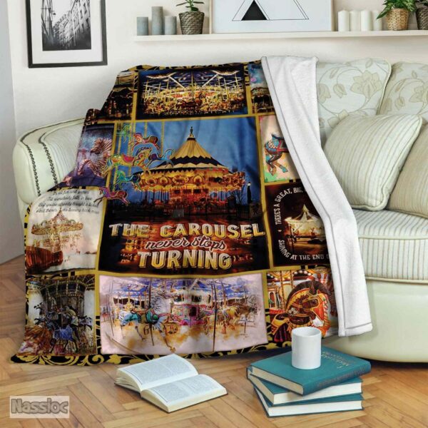 The Carousel Never Stops Turning Fleece Blanket Sherpa Blanket
