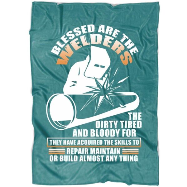 Blessed Are The Welders Fleece Blanket Sherpa Blanket