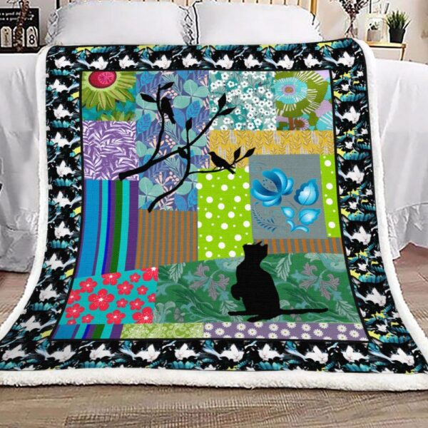 Cat Fleece Blanket Sherpa Blanket