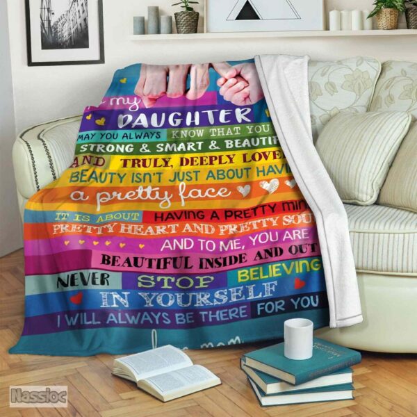 To My Daughter Fleece Blanket Sherpa Blanket
