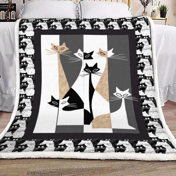 Cat Fleece Blanket Sherpa Blanket