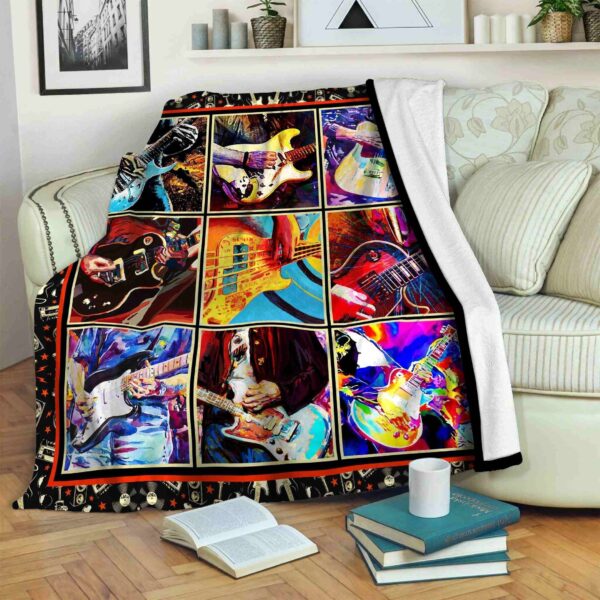 Guitar Fleece Blanket Sherpa Blanket