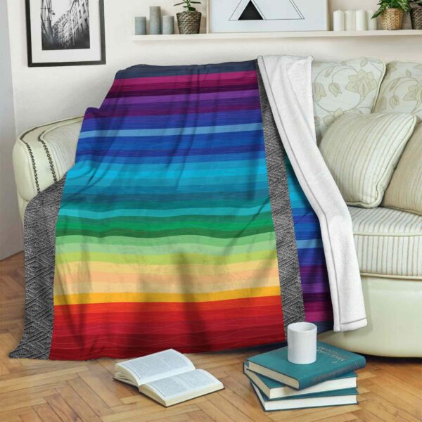 Rainbow Pride Fleece Blanket Sherpa Blanket