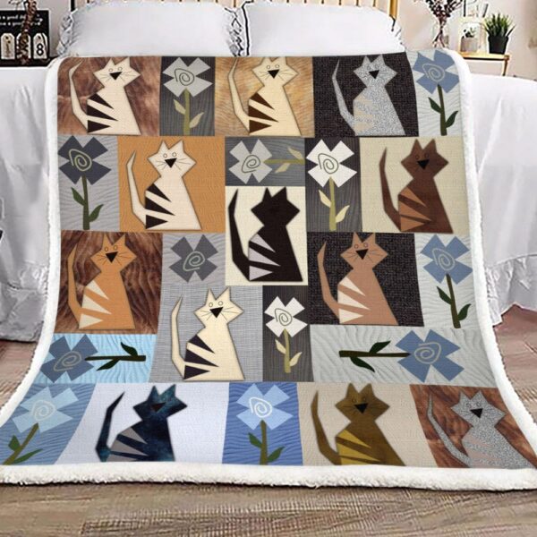 Cat Fleece Blanket Sherpa Blanket