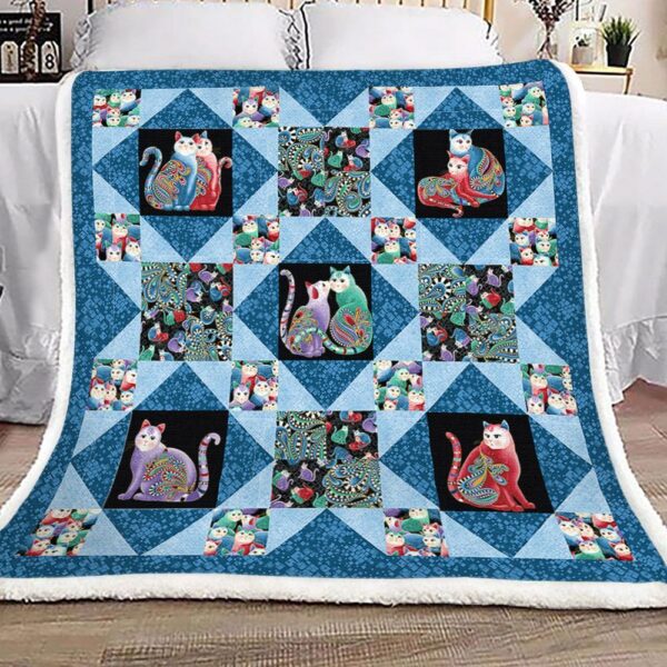 Cat Fleece Blanket Sherpa Blanket