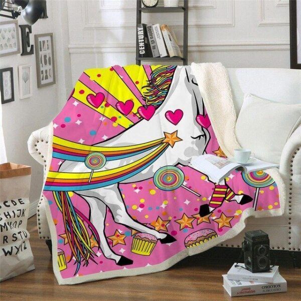 Star Horse Fleece Blanket Sherpa Blanket
