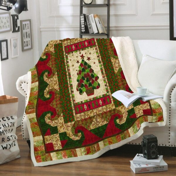 Christmas Tree Fleece Blanket Sherpa Blanket