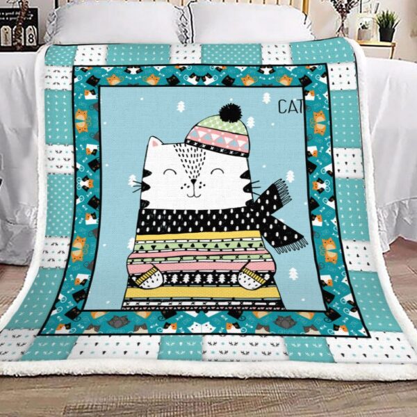 Cat Fleece Blanket Sherpa Blanket