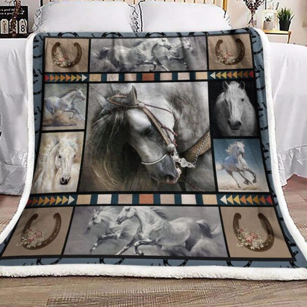 Horse Fleece Blanket Sherpa Blanket