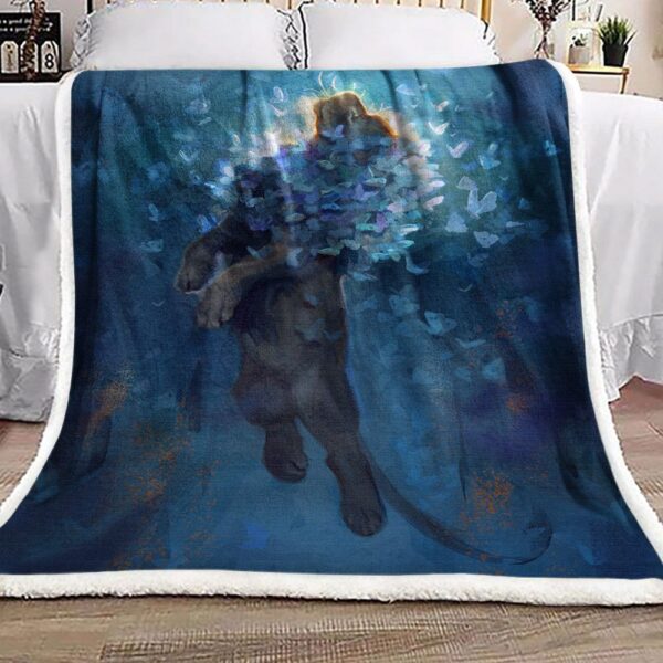 Butterfly Lion Fleece Blanket Sherpa Blanket