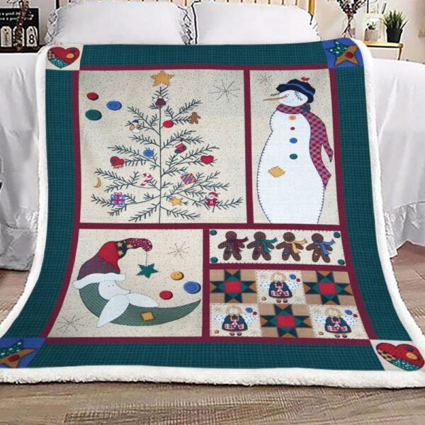 Christmas Snowman Fleece Blanket Sherpa Blanket