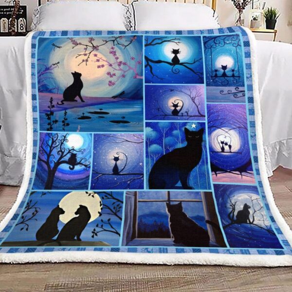 Cat Fleece Blanket Sherpa Blanket