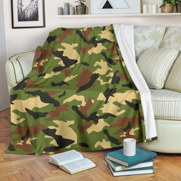 Military Camouflage Fleece Blanket Sherpa Blanket