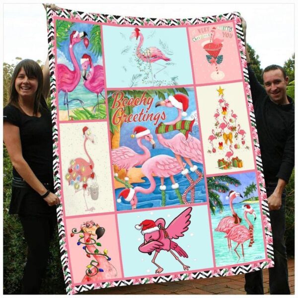 Flamingo Fleece Blanket Sherpa Blanket