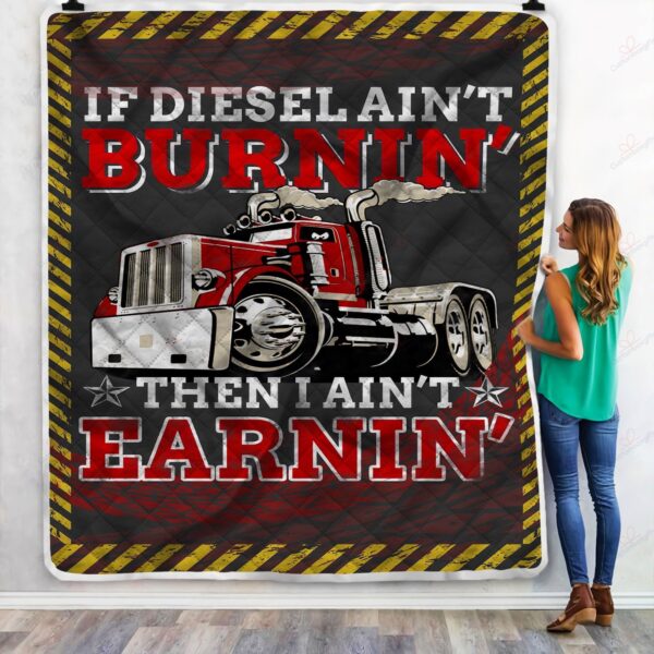 Trucker Burnin Fleece Blanket Sherpa Blanket