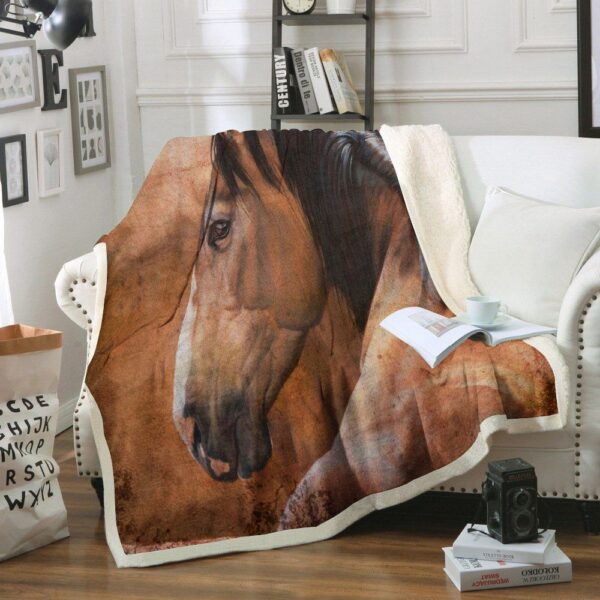 Horse Fleece Blanket Sherpa Blanket