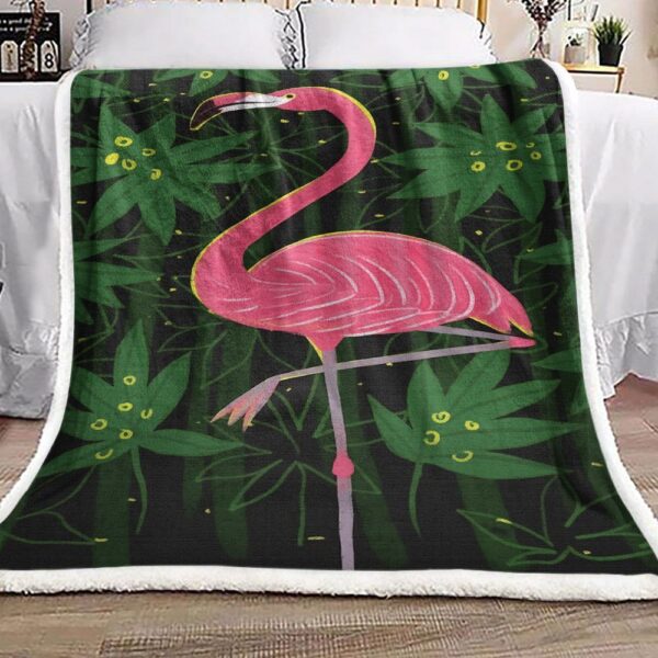 Flamingo Fleece Blanket Sherpa Blanket