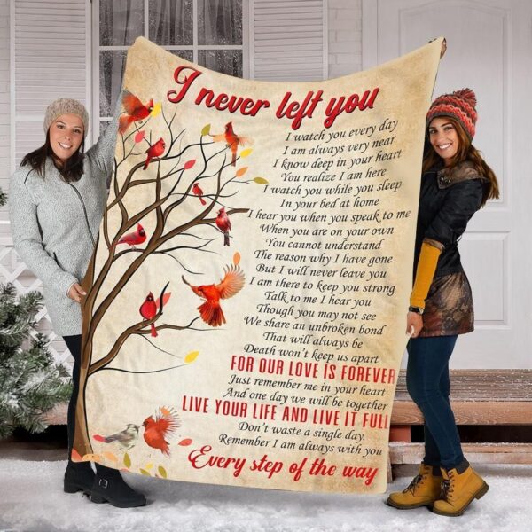 Cardinal I Never Left You Fleece Blanket Sherpa Blanket