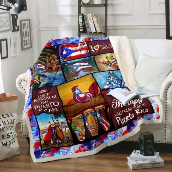 Puerto Rico Fleece Blanket Sherpa Blanket
