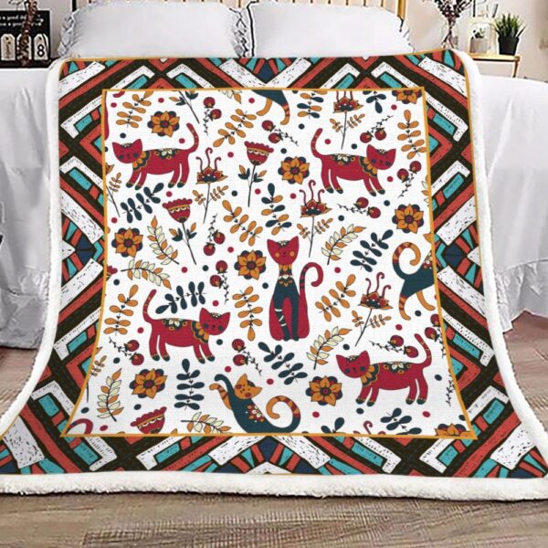 Cat Fleece Blanket Sherpa Blanket