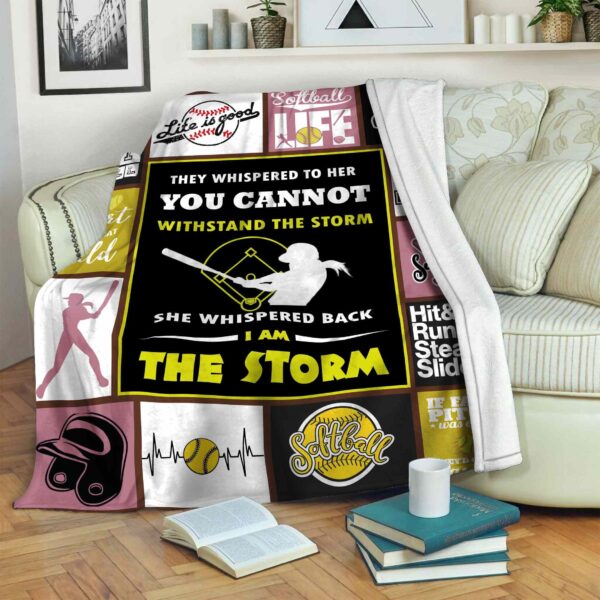 Soft Ball I Am The Storm Fleece Blanket Sherpa Blanket