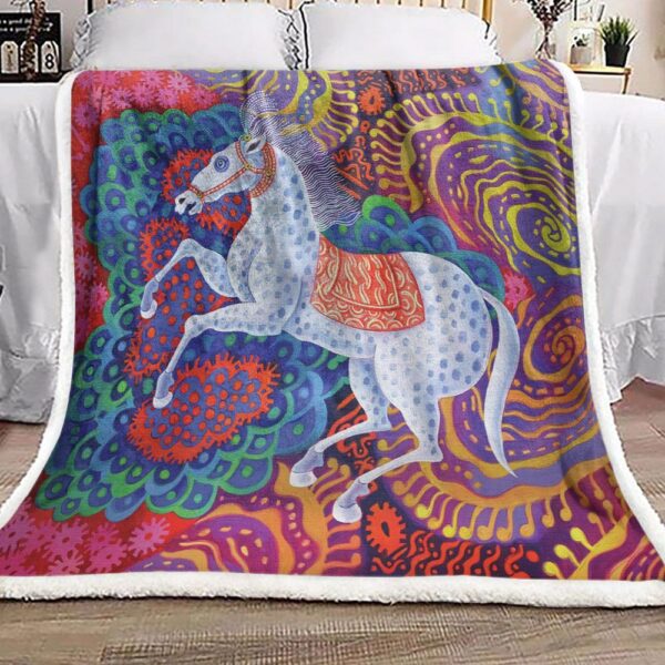 Horse Fleece Blanket Sherpa Blanket