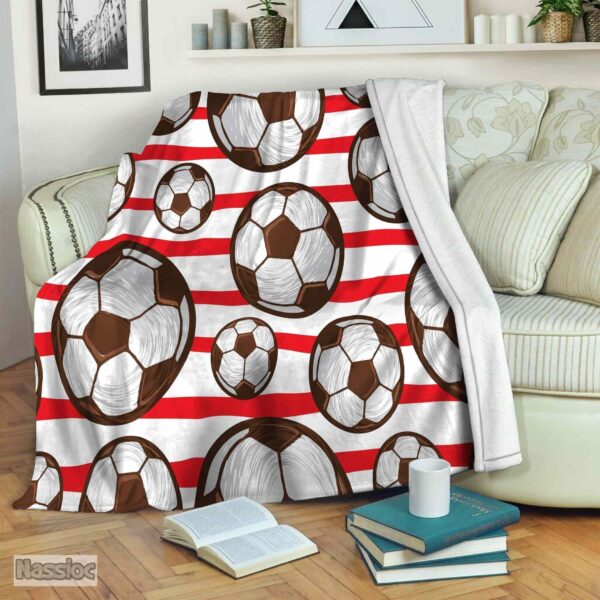 Soccer Fleece Blanket Sherpa Blanket