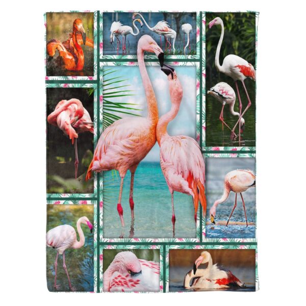 Flamingo Fleece Blanket Sherpa Blanket